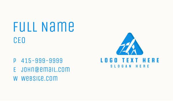 Airplane Triangle Airline Business Card Design Image Preview