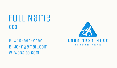 Airplane Triangle Airline Business Card Image Preview