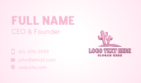 Pink Cactus Desert Business Card Preview