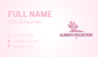 Pink Cactus Desert Business Card Image Preview