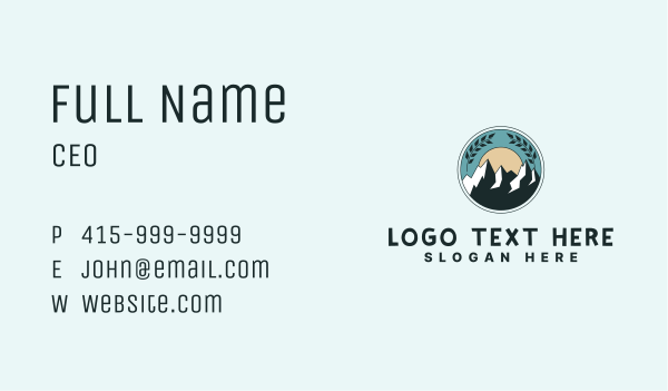Mountain Landmark Emblem Business Card Design Image Preview