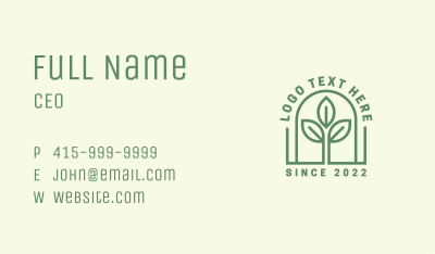 Organic Seedling Garden Business Card Image Preview