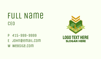 Army Insignia Lettermark  Business Card Image Preview