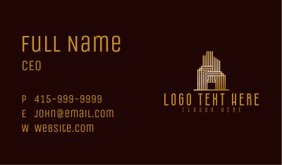 Elegant Tower Architecture Business Card Image Preview