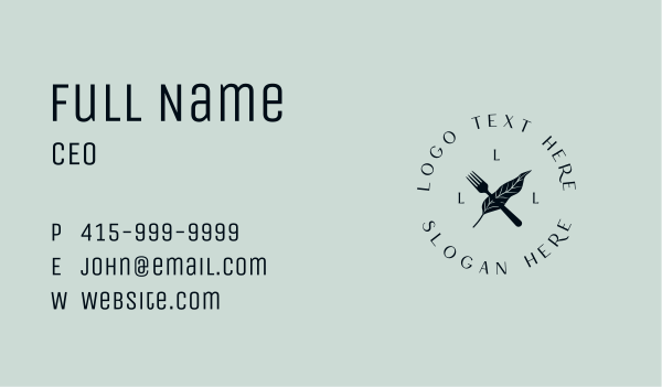 Vegan Food Restaurant Business Card Design Image Preview