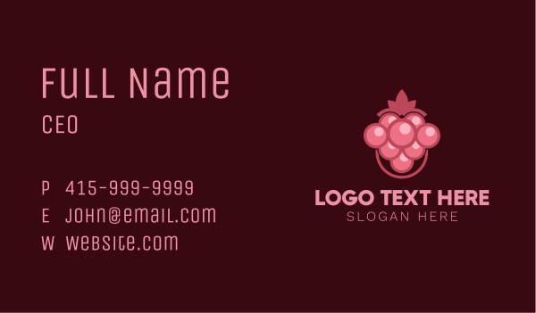Bubblegum Grape Raisin Business Card Design Image Preview