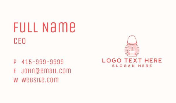 Candle Craft Monoline Business Card Design Image Preview