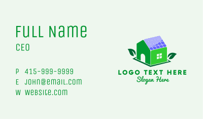 Solar Panel House Business Card Image Preview