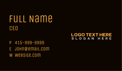 Professional Generic Wordmark Business Card Image Preview