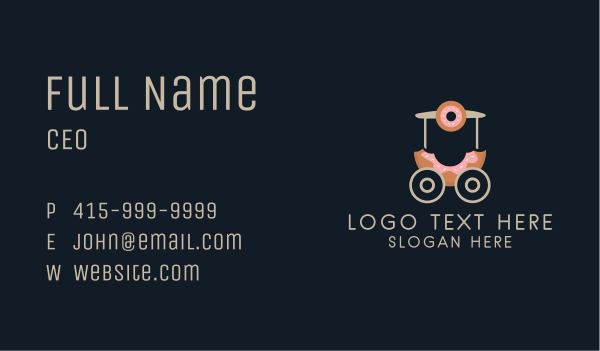 Donut Food Cart  Business Card Design Image Preview