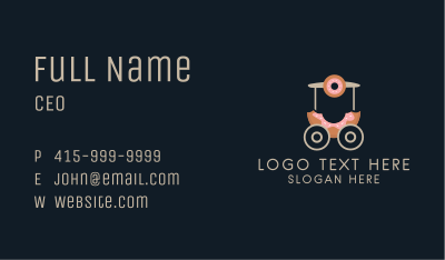 Donut Food Cart  Business Card Image Preview