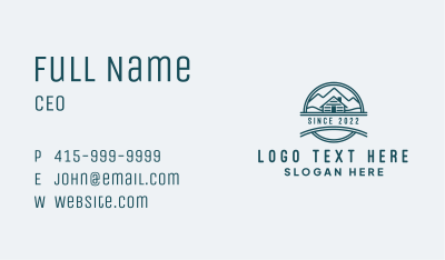 Mountain Cabin House  Business Card Image Preview