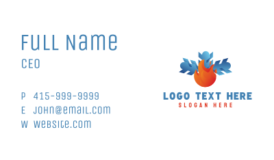 Flame Snow Air Conditioning Business Card Image Preview