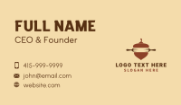 Brown Acorn Rolling Pin Business Card Image Preview