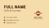 Brown Acorn Rolling Pin Business Card Image Preview