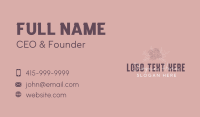 Feminine Flower Wordmark Business Card Preview