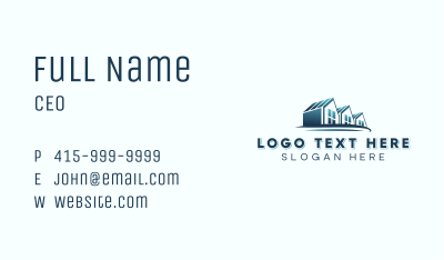 Residential Realty Roof Business Card Image Preview