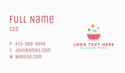 Book Math Learn Business Card Image Preview
