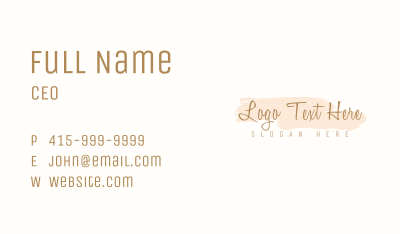 Watercolor Cursive Wordmark Business Card Image Preview