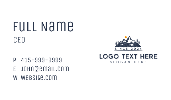 Outdoor Peak Mountaineering Business Card Design Image Preview