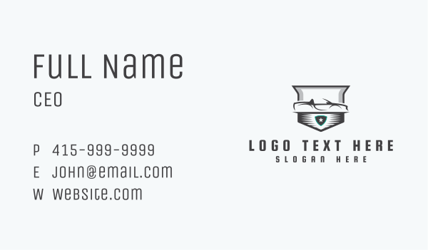 Automotive Car Shield  Business Card Design Image Preview