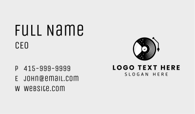 Music Vinyl Turntable Business Card Image Preview