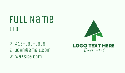 Pine Tree Arrow  Business Card Image Preview