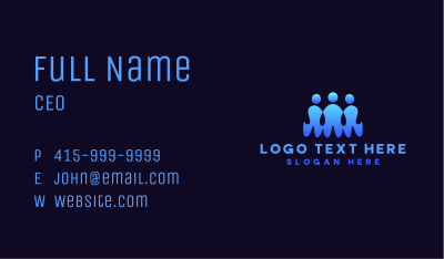 Team Crowdsourcing Company Business Card Image Preview