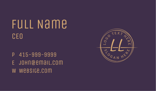 Gold Lettermark Business Business Card Design Image Preview