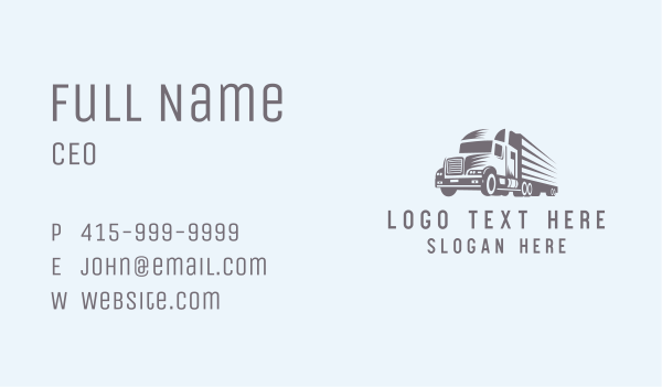 Hauling Truck Logistics  Business Card Design Image Preview