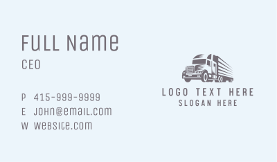 Hauling Truck Logistics  Business Card Image Preview