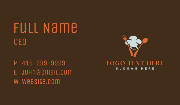 Chef Hat Eatery Business Card Design Image Preview