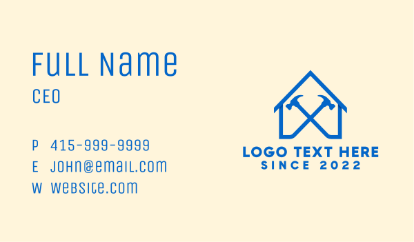  Carpentry Service Contractor  Business Card Design Image Preview