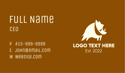 Wild Boar Livestock  Business Card Image Preview