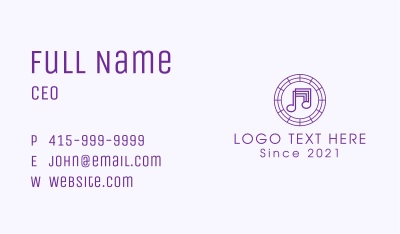 Musical Streaming Note Business Card Image Preview