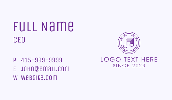 Musical Streaming Note Business Card Design Image Preview