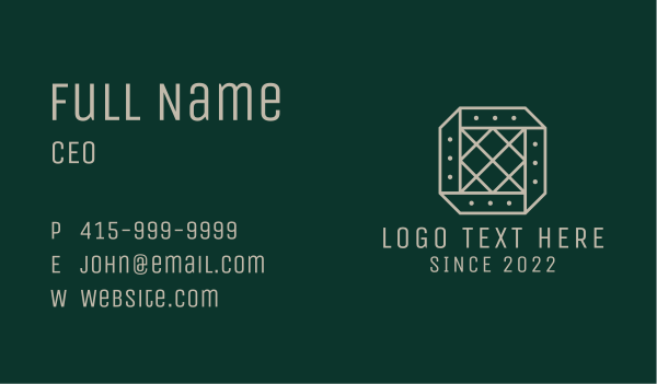 Lattice Fabric Pattern Business Card Design Image Preview