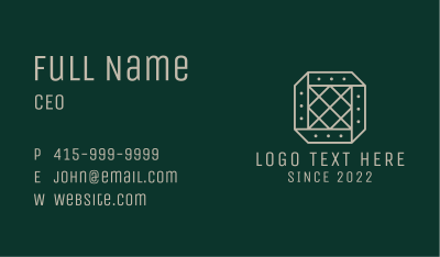 Lattice Fabric Pattern Business Card