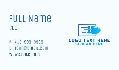 Blue Fast Bullet Business Card Image Preview