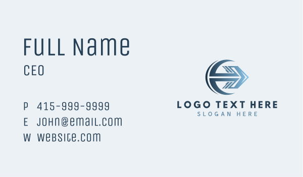 Gradient Arrow Freight Business Card Design Image Preview