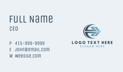 Gradient Arrow Freight Business Card Image Preview