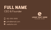 Brown Ram Head Letter E Business Card Image Preview