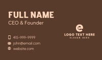 Brown Ram Head Letter E Business Card Image Preview