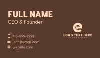 Brown Ram Head Letter E Business Card Image Preview