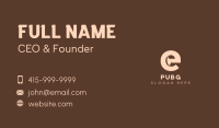 Brown Ram Head Letter E Business Card Image Preview