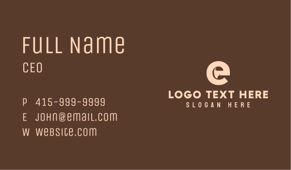 Brown Ram Head Letter E Business Card Design Image Preview