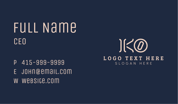 Digital Marketing K & O  Business Card Design Image Preview