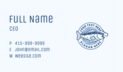 Fish Fisherman Fishing Business Card Image Preview