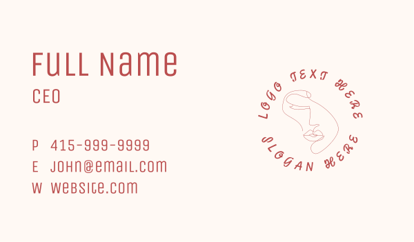 Woman Beauty Face Business Card Design Image Preview