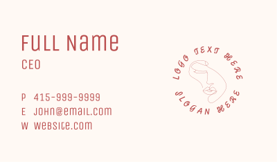 Woman Beauty Face Business Card Image Preview